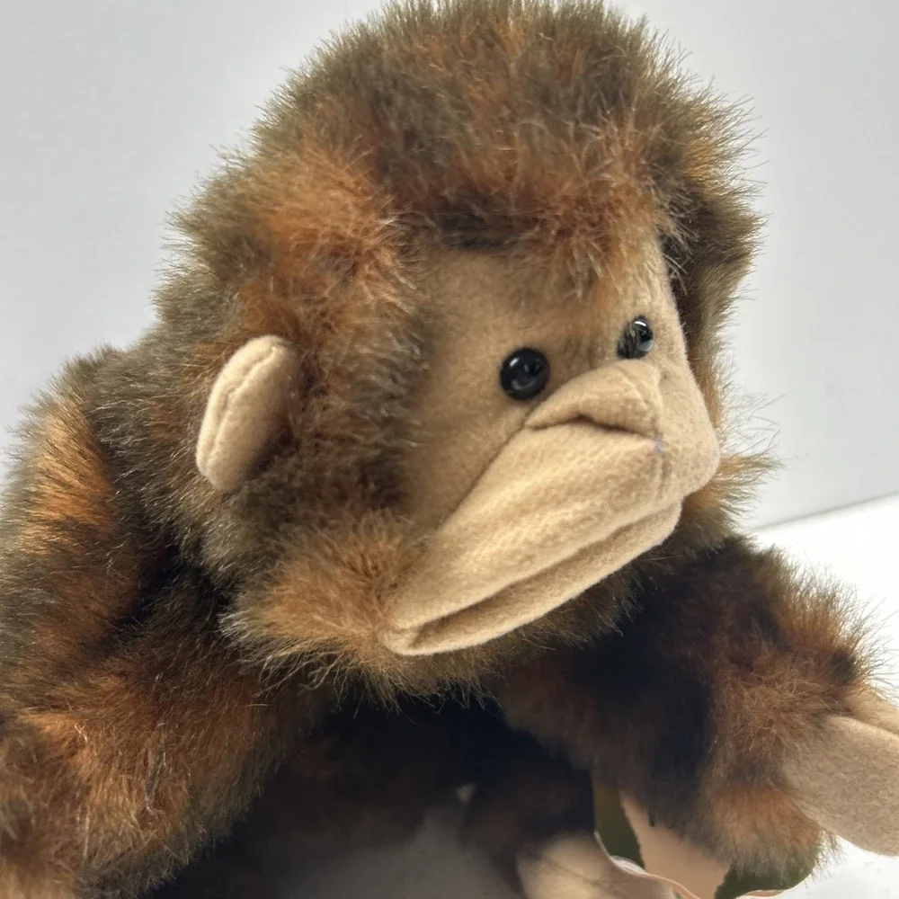 NWT Folkmanis Monkey Hand Puppet Plush Brown Stuffed Animal Collectible‎ Toy